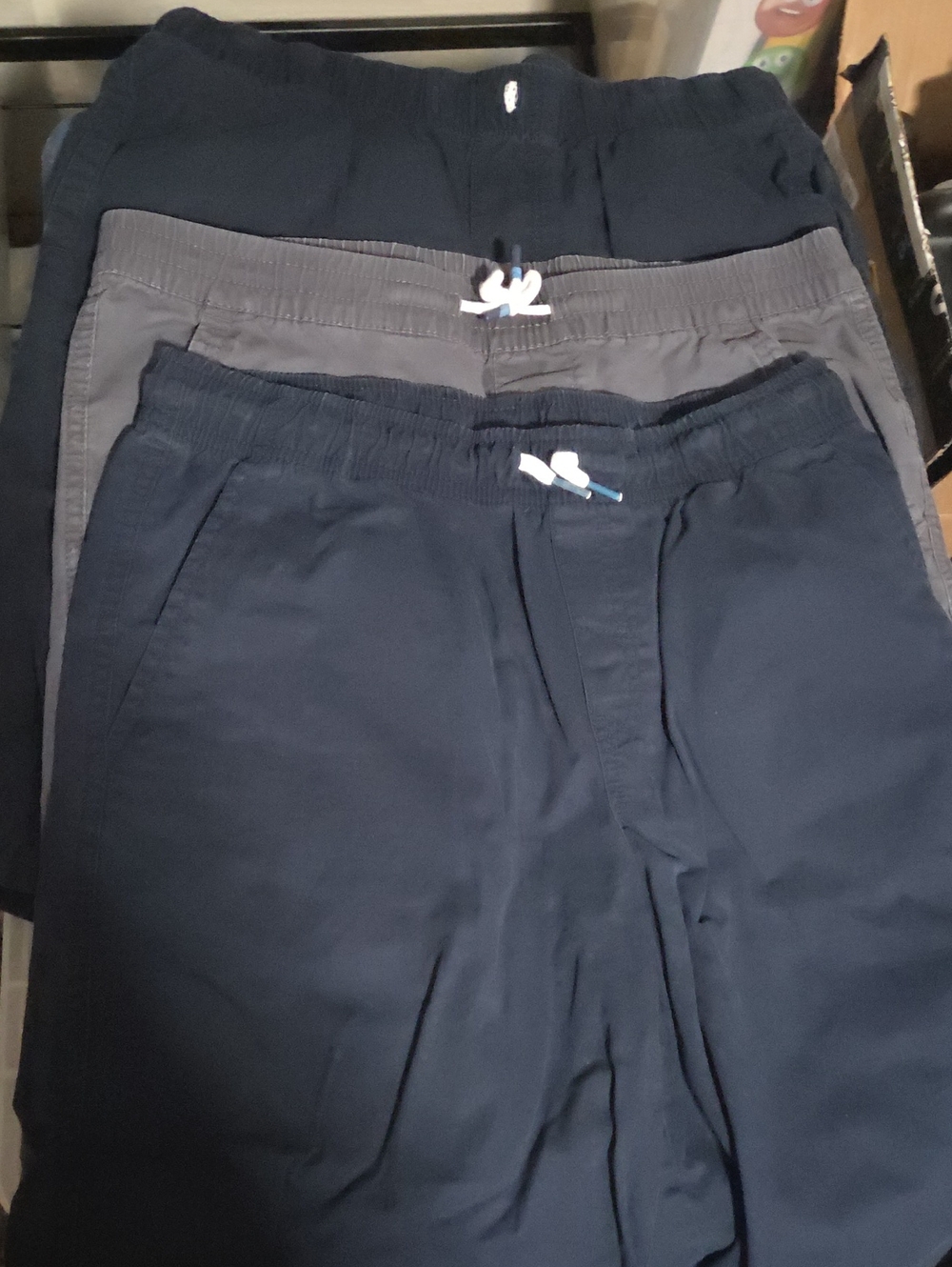 Cat & Jack Boys' Elastic Waist Shorts - Navy and Gray